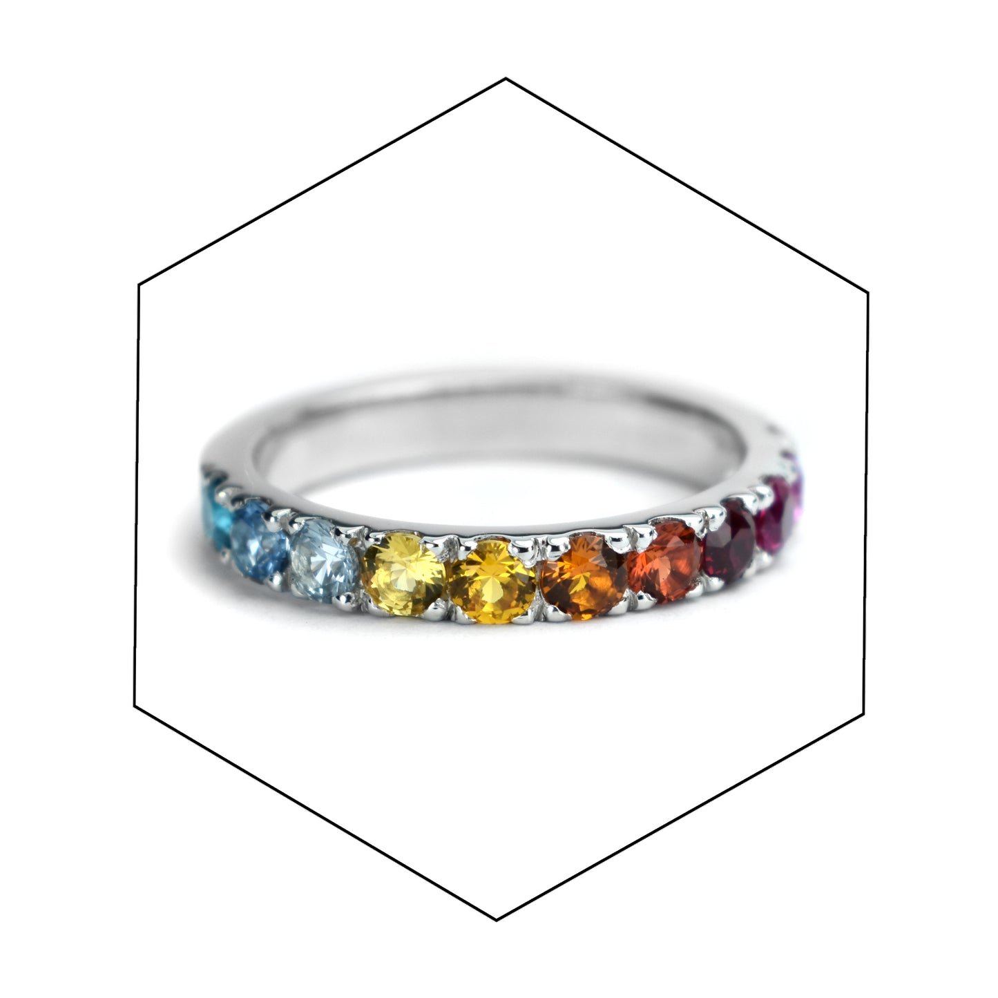 Rainbow Sapphire Ring